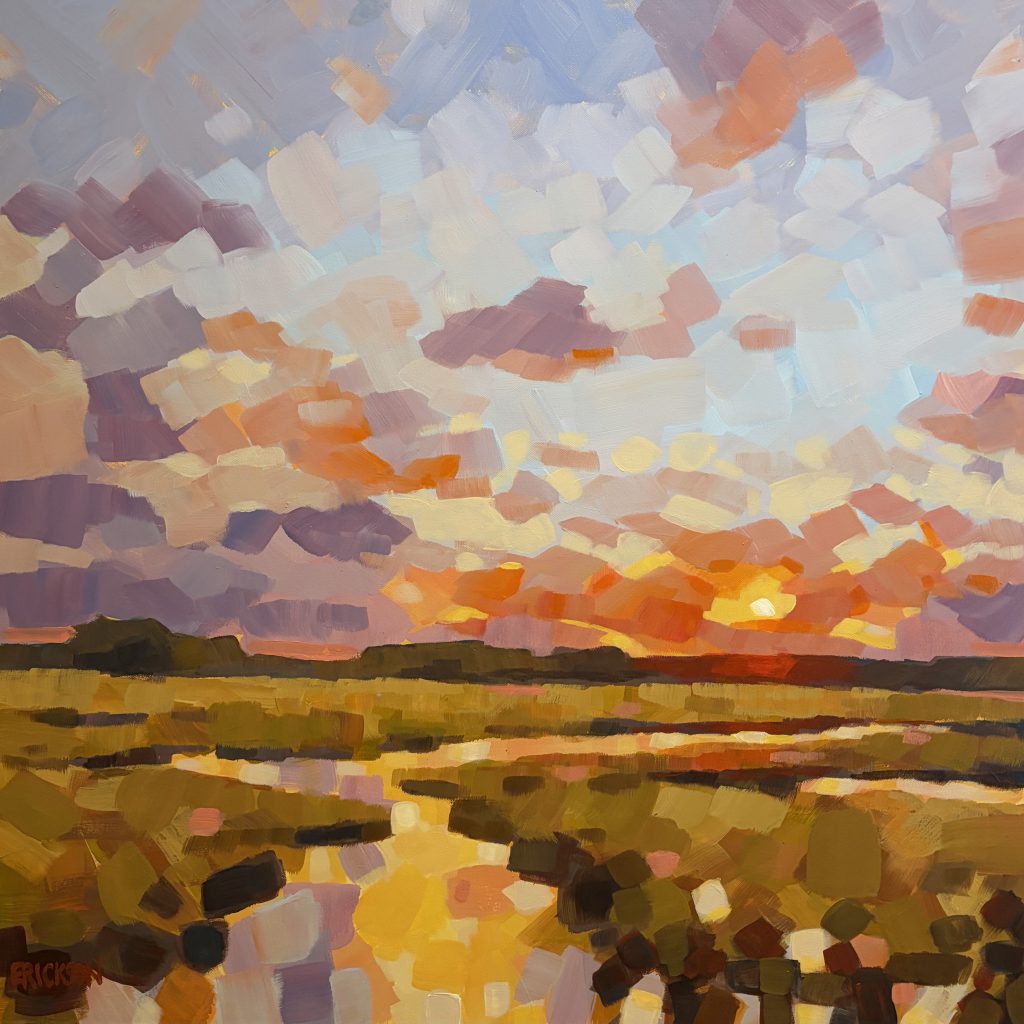 painting of marsh landscape art